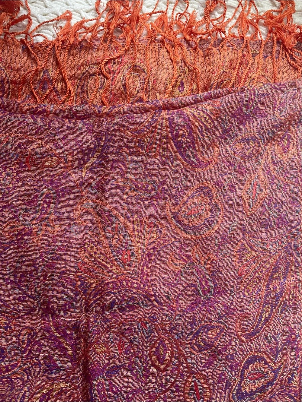 SILK BLEND REVERSIBLE PAISLEY PASHMINA